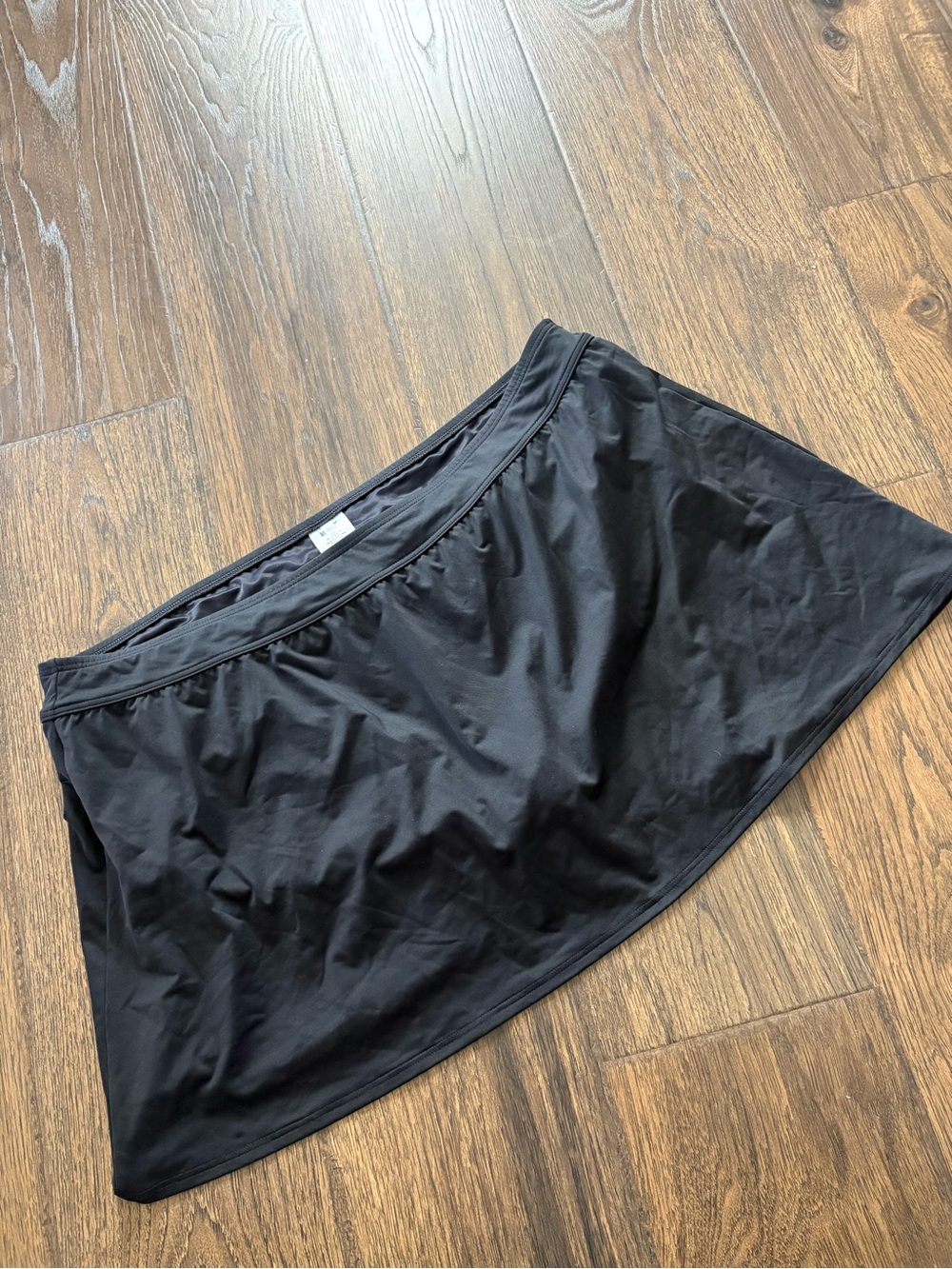 Lands End Womens Solid Black Swim Skirt Attached Brief Suit Bottom Plus Size 22W